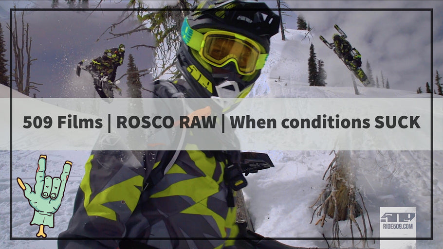 509 films | Rosco RAW | filming snowmobiles when conditions SUCK! LOL